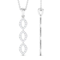 Round Moissanite Infinity Dangle Pendant