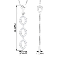 Round Moissanite Infinity Dangle Pendant