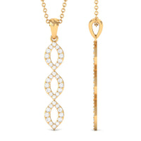 Round Moissanite Infinity Dangle Pendant