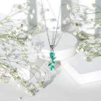Genuine Emerald and Diamond Designer Bridal Necklace