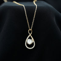 Certified Moissanite Infinity Pendant Necklace for Women