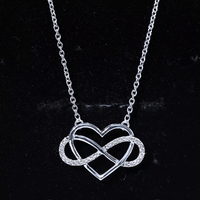Certified Moissanite Infinity Heart Necklace