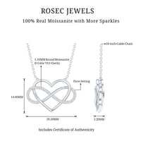 Certified Moissanite Infinity Heart Necklace