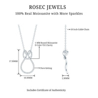Classic Moissanite Twisted Infinity Pendant Necklace