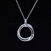 Certified Moissanite Open Circle Necklace for Women