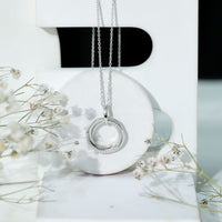 Womens Moissanite Eternity Necklace With Chain