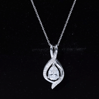 1.25 CT Certified Moissanite Teardrop Necklace for Women