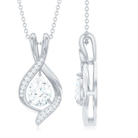 1.25 CT Certified Moissanite Teardrop Necklace for Women