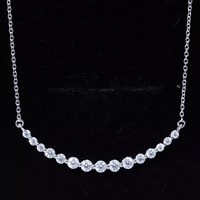 Yellow moissanite curved bar pendant necklace for women by Rosec Jewels, showcasing a sleek, elegant jewelry design.