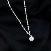 1.36 Carat Round Moissanite Solitaire Pendant Necklace in Prong Setting