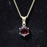 2.3 Carat Garnet Solitaire Pendant with Decorative Bail
