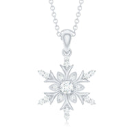 Certified Diamond Snowflake Christmas Necklace