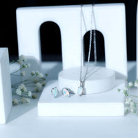 Marquise Cut 4X8 MM Ethiopian Opal Solitaire Jewelry Set