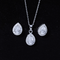 Certified Moissanite Teardrop Jewelry Set