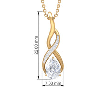 Certified Pear Shape Moissanite Infinity Pendant for Women