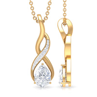 Certified Pear Shape Moissanite Infinity Pendant for Women