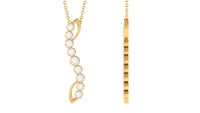 Bezel Set Diamond Designer Dangle Necklace