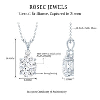 Simulated Diamond Simple Pendant Necklace
