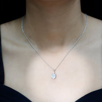 Simulated Diamond Simple Pendant Necklace
