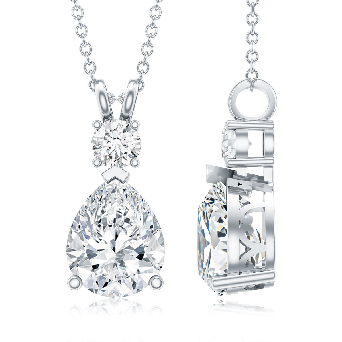 Certified Moissanite Wedding Necklace for Bride