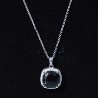 9 Carat Lab Grown Green Sapphire Statement Necklace