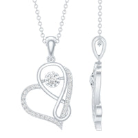 Lab Diamond Infinity Heart Necklace With Certificate