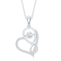 Lab Diamond Infinity Heart Necklace With Certificate