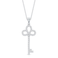 Certified Lab Created Diamond Key To My Heart Necklace