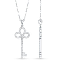 Certified Lab Created Diamond Key To My Heart Necklace