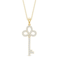 Certified Lab Created Diamond Key To My Heart Necklace