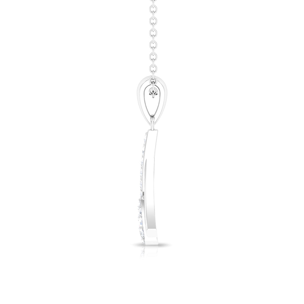 Round cut diamond cluster pendant necklace by Rosec Jewels featuring sparkling diamond cluster jewelry.