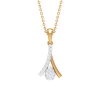 Round cut diamond cluster pendant necklace by Rosec Jewels featuring a sparkling diamond cluster design.