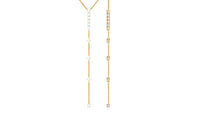 Certified Round Moissanite Lariat Necklace for Women