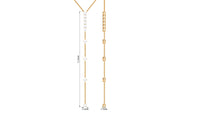 Certified Round Moissanite Lariat Necklace for Women