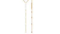 Certified Round Moissanite Lariat Necklace for Women