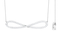 Pave Set Moissanite Infinity Necklace with Certificate