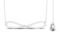 Pave Set Moissanite Infinity Necklace with Certificate