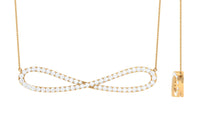 Pave Set Moissanite Infinity Necklace with Certificate