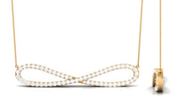 Pave Set Moissanite Infinity Necklace with Certificate