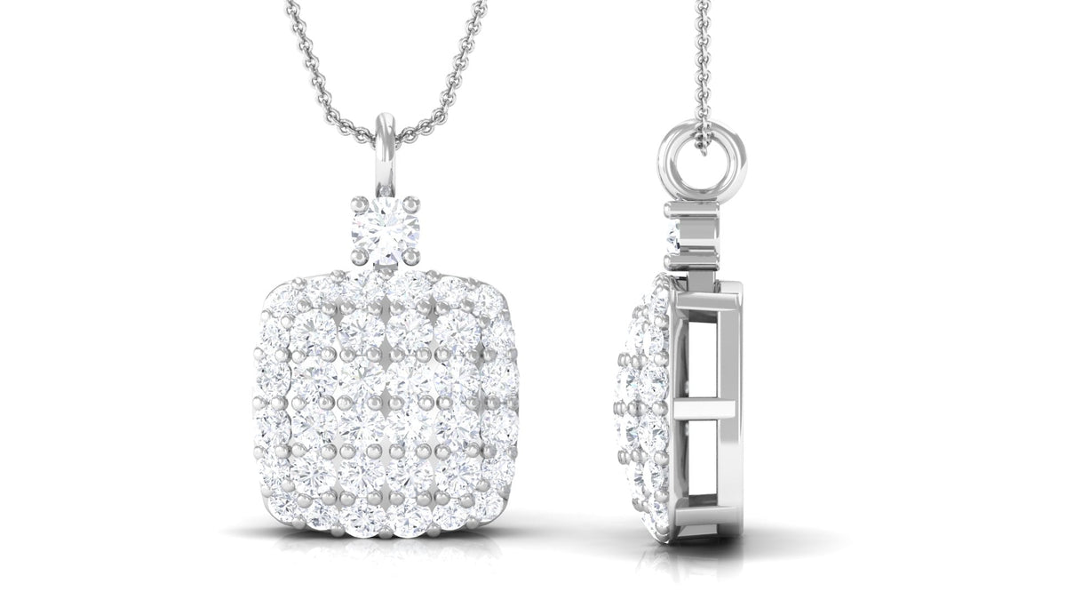 1/4 CT Certified Moissanite Bridal Pendant in Prong Setting
