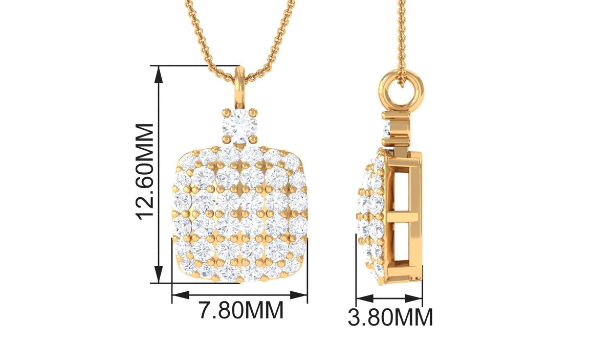 1/4 CT Certified Moissanite Bridal Pendant in Prong Setting