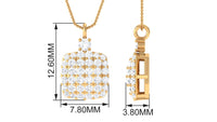 1/4 CT Certified Moissanite Bridal Pendant in Prong Setting
