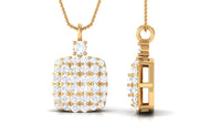 1/4 CT Certified Moissanite Bridal Pendant in Prong Setting