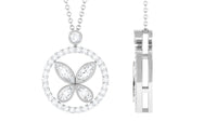0.50 CT Certified Moissanite Butterfly Pendant
