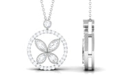 0.50 CT Certified Moissanite Butterfly Pendant