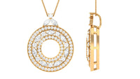 3/4 CT Certified Moissanite Vintage Pendant Necklace
