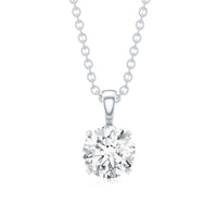 1 CT Certified Moissanite Solitaire Pendant in Claw Set