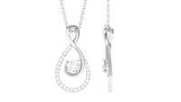 Round Moissanite Infinity Drop Necklace for Her