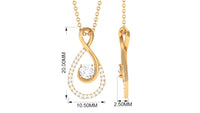 Round Moissanite Infinity Drop Necklace for Her
