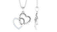 Certified Moissanite Twin Heart Pendant Necklace